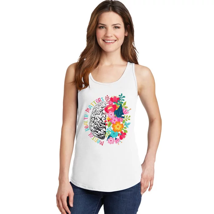 Mental Health Matters Gift Human Brain Illness Awareness Ladies Essential Tank