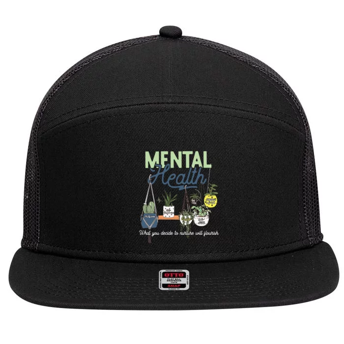 Mental Health Matters 7 Panel Mesh Trucker Snapback Hat