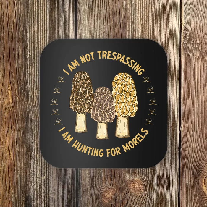 Mushroom Hunting Mycology Foraging Morel Coaster