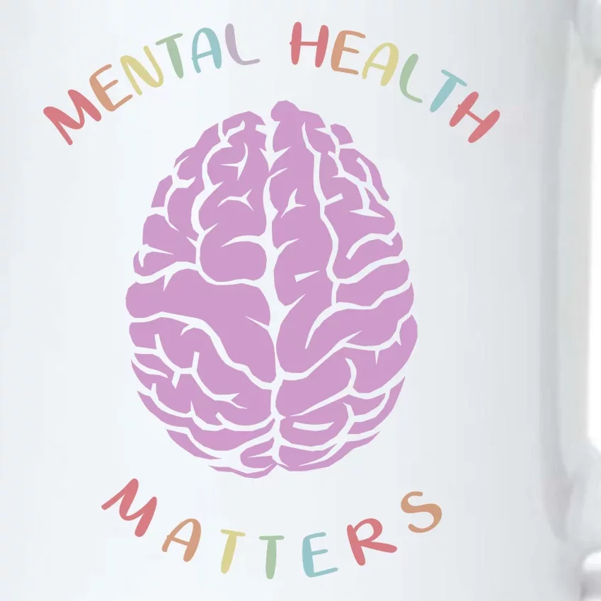 Mental Health Matters Brain Black Color Changing Mug