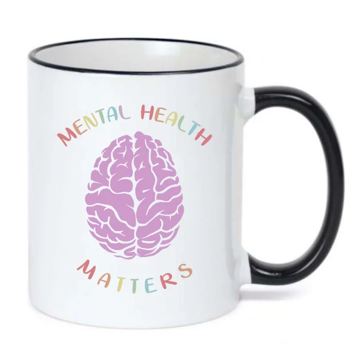 Mental Health Matters Brain Black Color Changing Mug