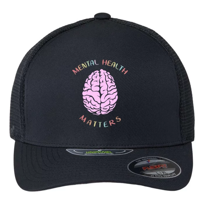 Mental Health Matters Brain Flexfit Unipanel Trucker Cap