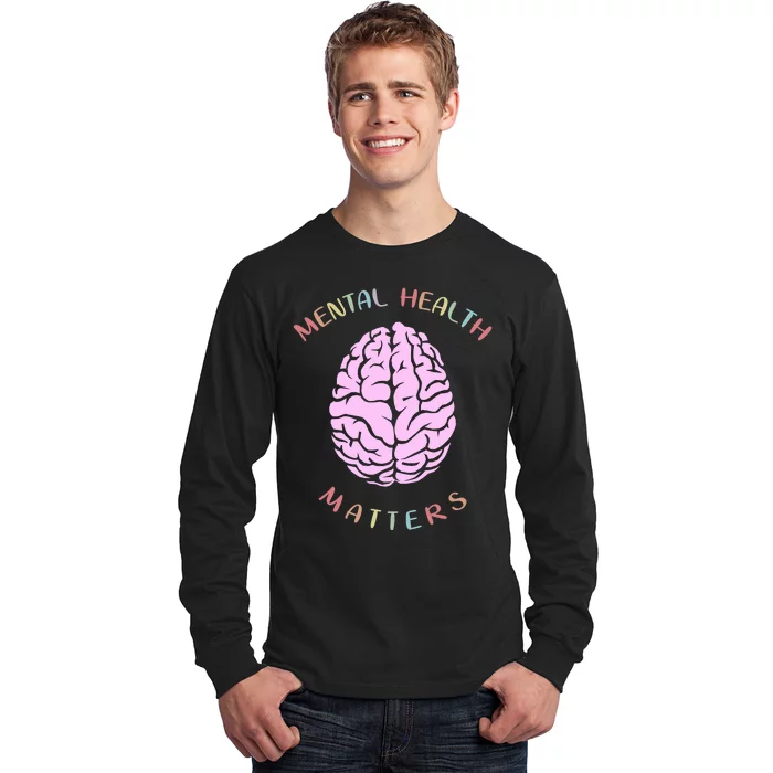 Mental Health Matters Brain Long Sleeve Shirt