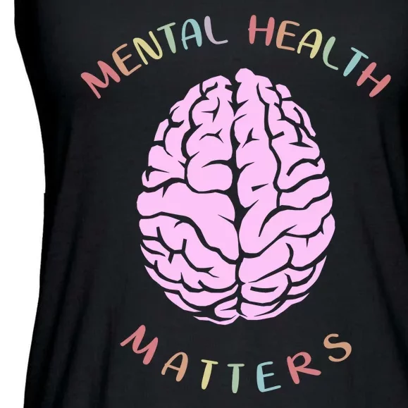 Mental Health Matters Brain Ladies Essential Flowy Tank