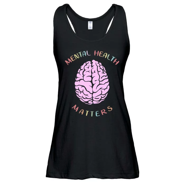 Mental Health Matters Brain Ladies Essential Flowy Tank