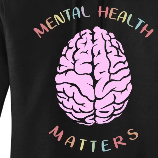 Mental Health Matters Brain Women's Pullover Hoodie