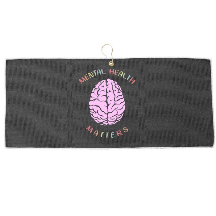 Mental Health Matters Brain Large Microfiber Waffle Golf Towel