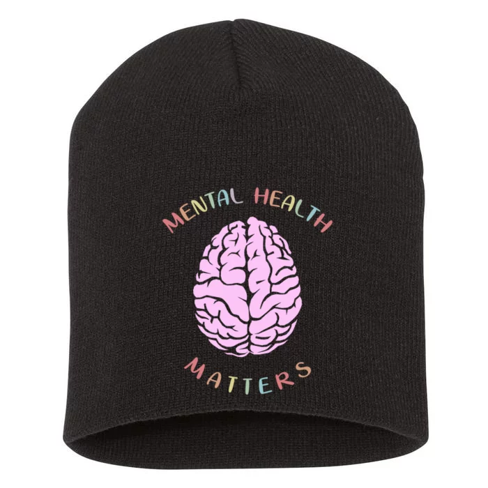 Mental Health Matters Brain Short Acrylic Beanie