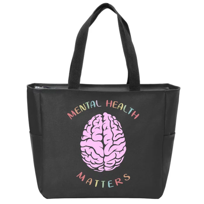 Mental Health Matters Brain Zip Tote Bag