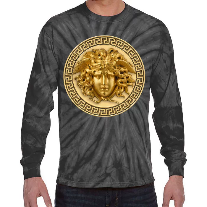 Medusa Head Myth Gorgon Snake Hair Greek Mythology Tie-Dye Long Sleeve Shirt