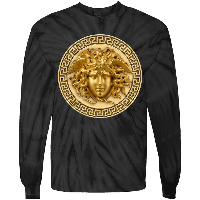 Medusa Head Myth Gorgon Snake Hair Greek Mythology Tie-Dye Long Sleeve Shirt