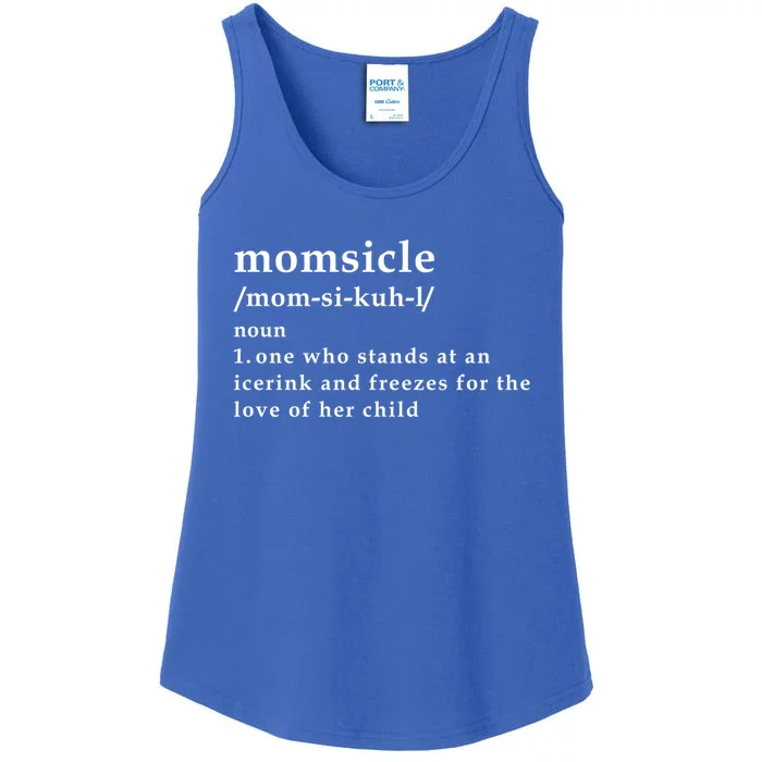 Momsicle Hockey Mom Hockey Mother's Day Funny Mom Definition Gift Ladies Essential Tank