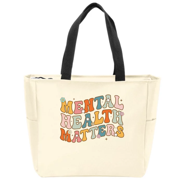 Mental Health Matters Human Brain Illness Awareness Zip Tote Bag