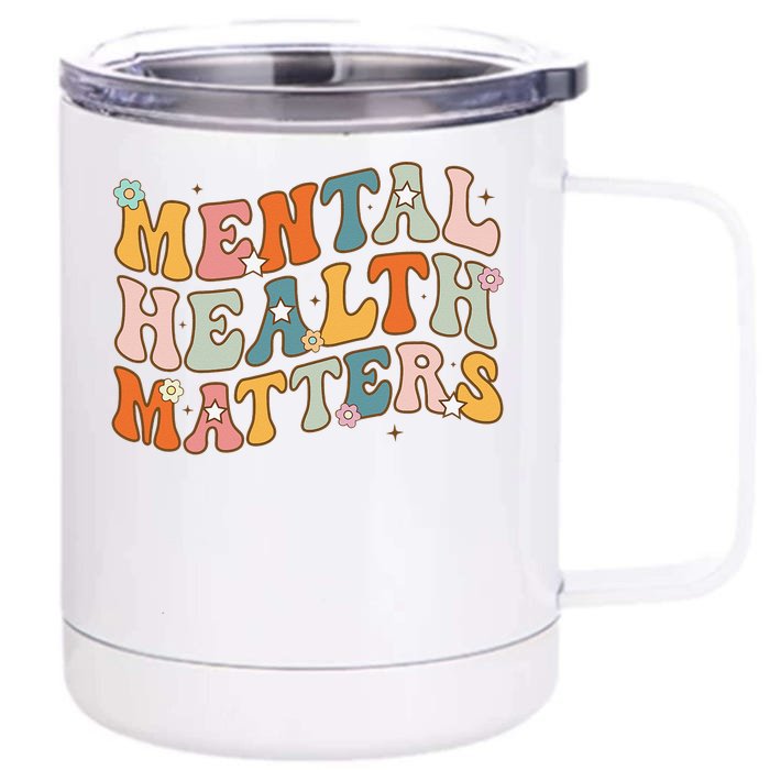 Mental Health Matters Human Brain Illness Awareness Front & Back 12oz Stainless Steel Tumbler Cup