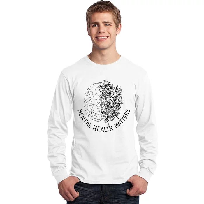 Mental Health Matters Human Brain Illness Awareness Tall Long Sleeve T-Shirt