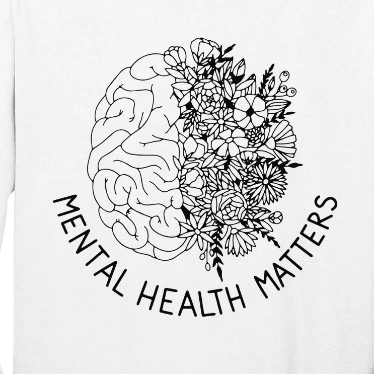 Mental Health Matters Human Brain Illness Awareness Tall Long Sleeve T-Shirt