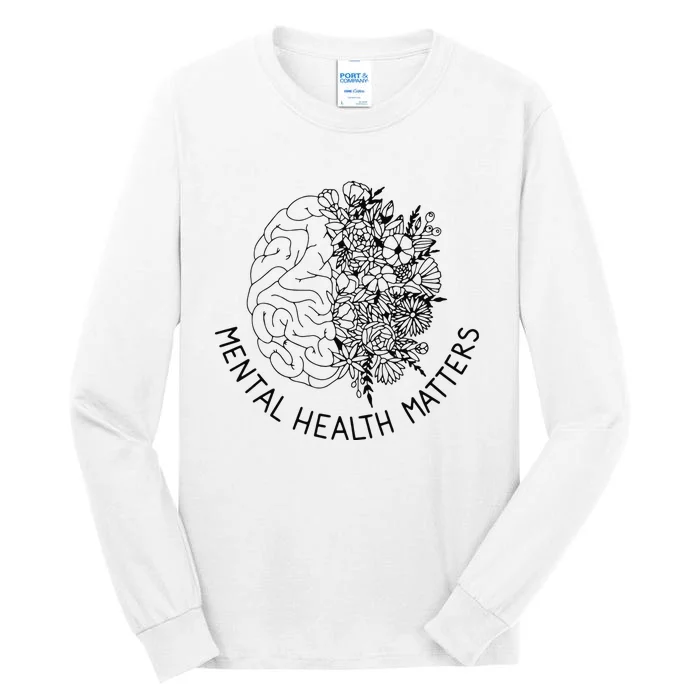 Mental Health Matters Human Brain Illness Awareness Tall Long Sleeve T-Shirt