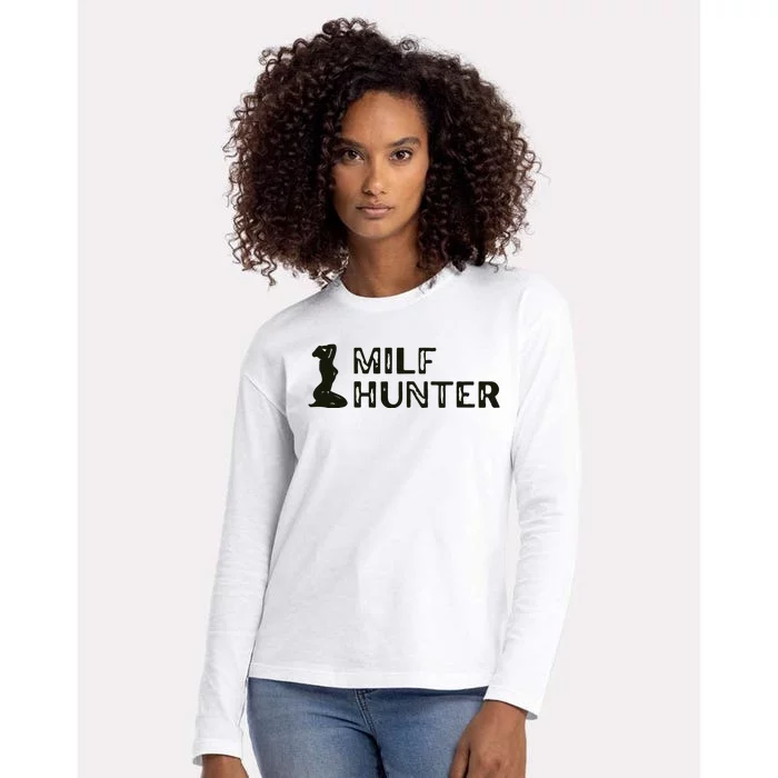 Milf Hunter Womens Cotton Relaxed Long Sleeve T-Shirt