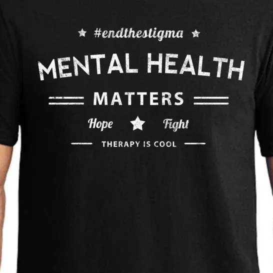 Mental Health Matters Therapy Cool Hope And Fight Green Gift Pajama Set