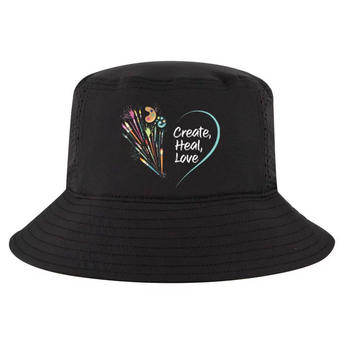 Mental Health Matters Create Heal Love Funny Art Therapy Mom Cool Comfort Performance Bucket Hat