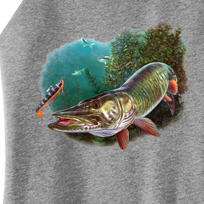 Muskie Hunter Musky Fisher Lure Fly Fishing Novelty Funny Gift Women’s Perfect Tri Rocker Tank