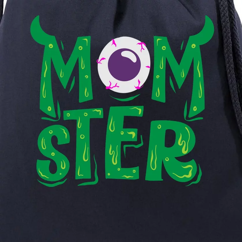 Momster Halloween Mom Drawstring Bag