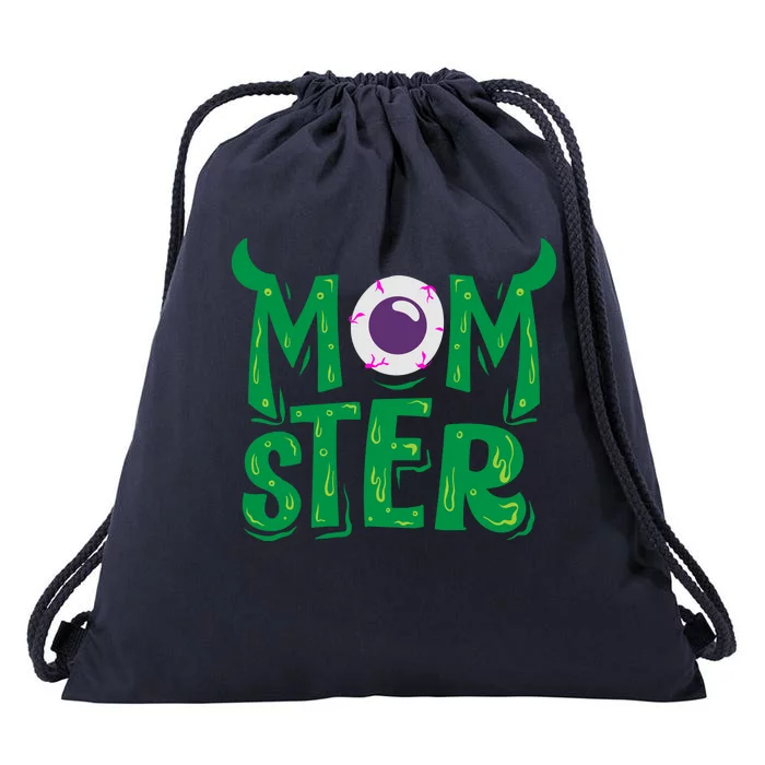 Momster Halloween Mom Drawstring Bag