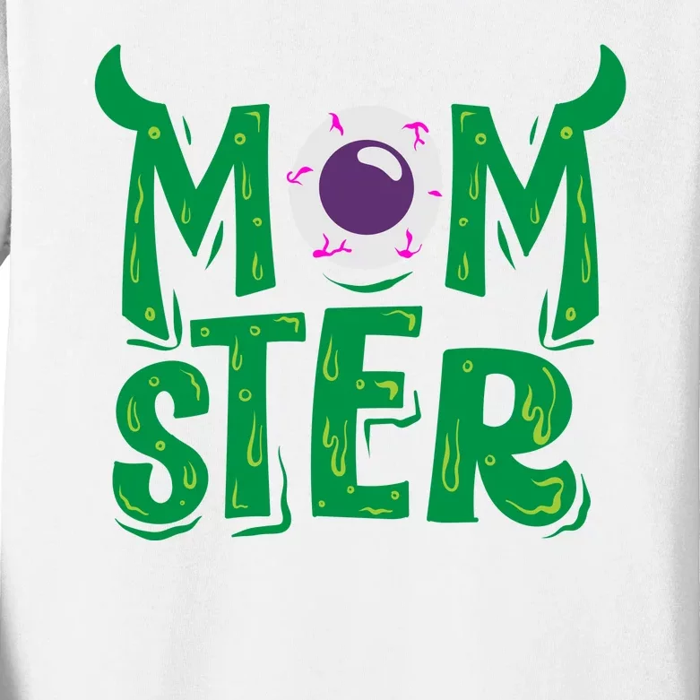 Momster Halloween Mom Kids Long Sleeve Shirt