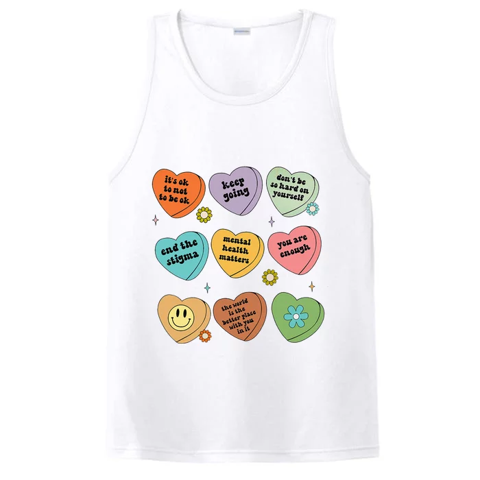 Mental Health Matters You Are Enough Self Care Awareness Performance Tank