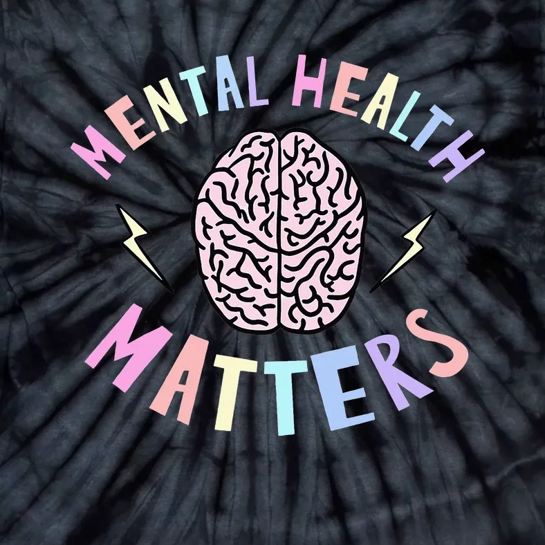 Mental Health Matters Awareness Brain Flash Tie-Dye T-Shirt