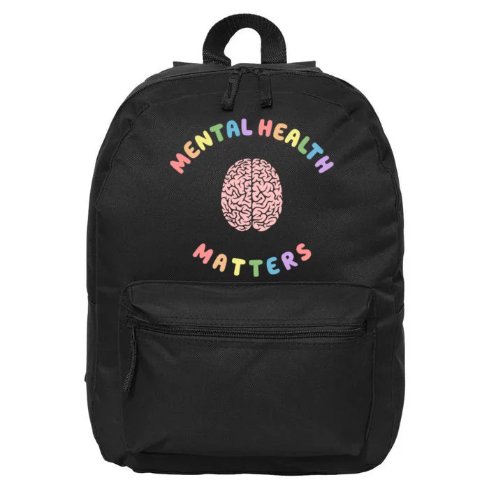 Mental Health Matters Rainbow Brain Awareness 16 in Basic Backpack