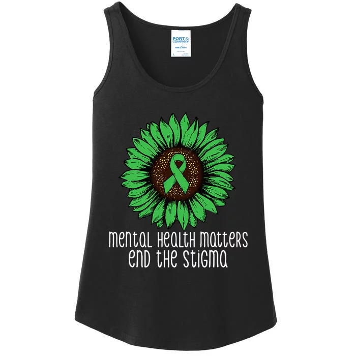 Mental Health Matters End The Stigma Awareness Motivational Ladies Essential Tank