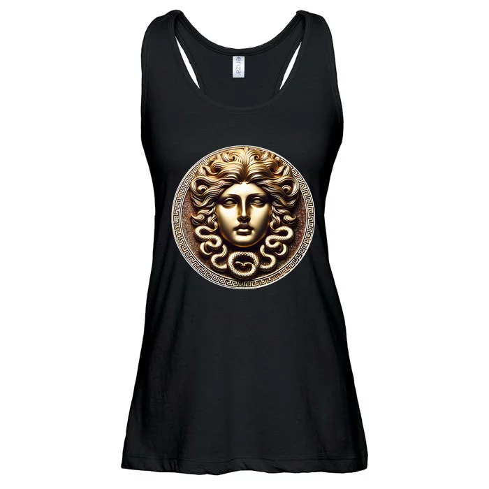 Medusa Head Myth Gorgon Snake Hair Greek Mythology Ladies Essential Flowy Tank