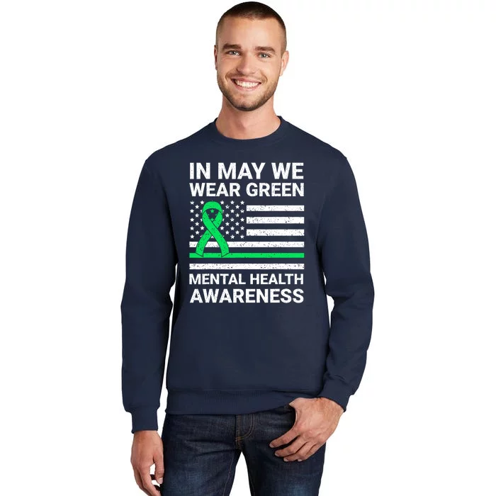 Mental Health Matters Green Ribbon Mental Health Awareness Sweatshirt