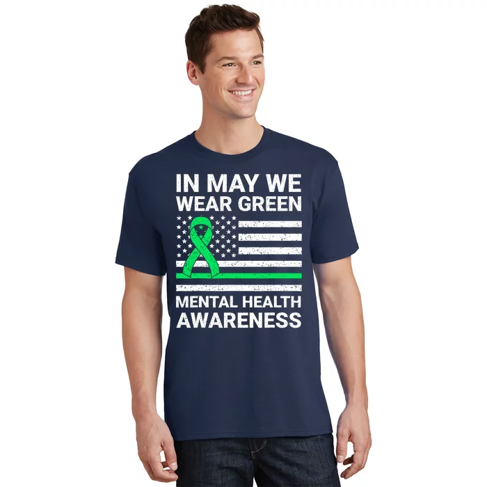 Mental Health Matters Green Ribbon Mental Health Awareness T-Shirt