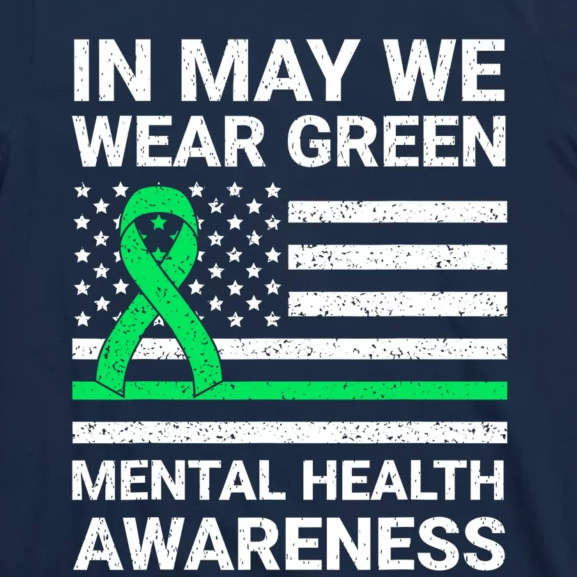 Mental Health Matters Green Ribbon Mental Health Awareness T-Shirt