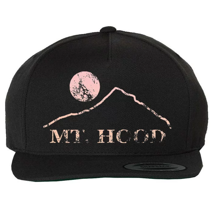 Mt. Hood Mountains Oregon Road Trip Hiking Mountain Range Wool Snapback Cap