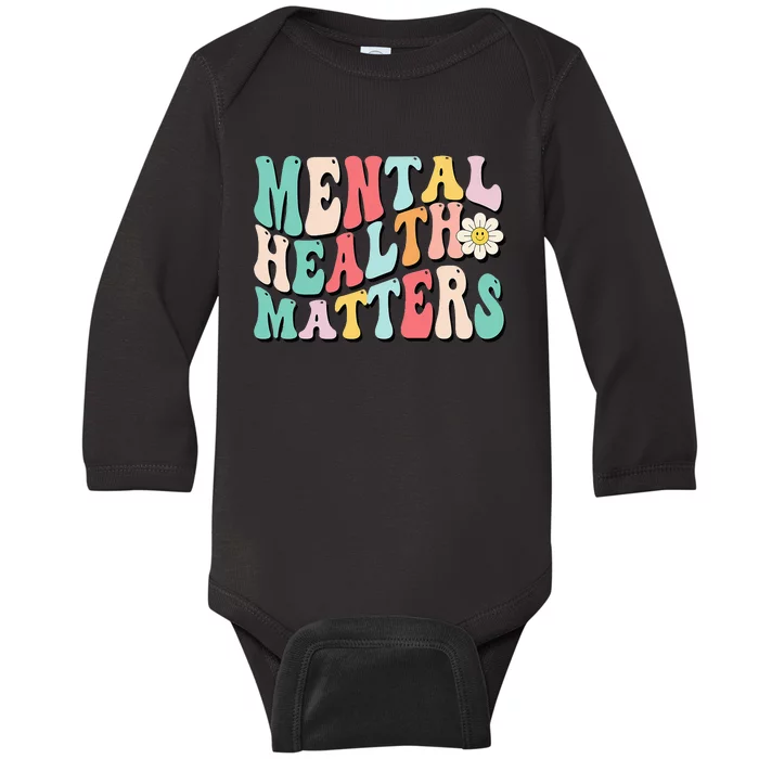 Mental Health Matters End The Stigma Baby Long Sleeve Bodysuit