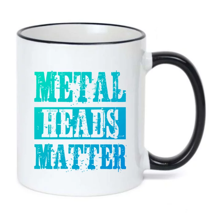 Metal Heads Matter Heavy Black Death Metal Fan Music Gift Black Color Changing Mug