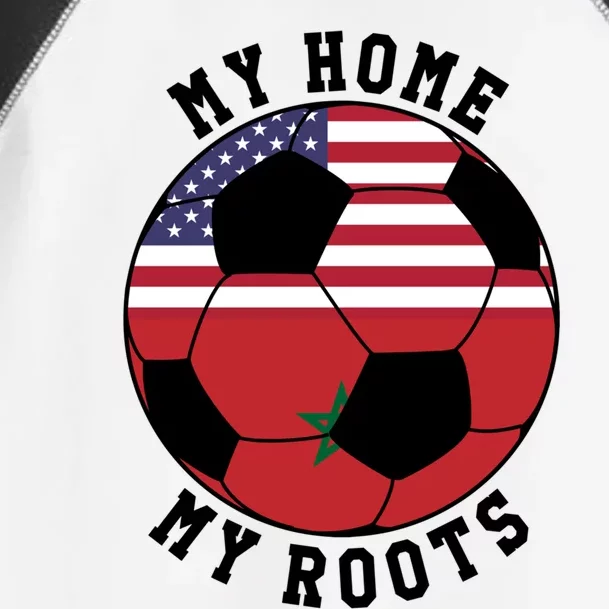 My Home My Roots Morocco Flag Soccer Gift Toddler Fine Jersey T-Shirt