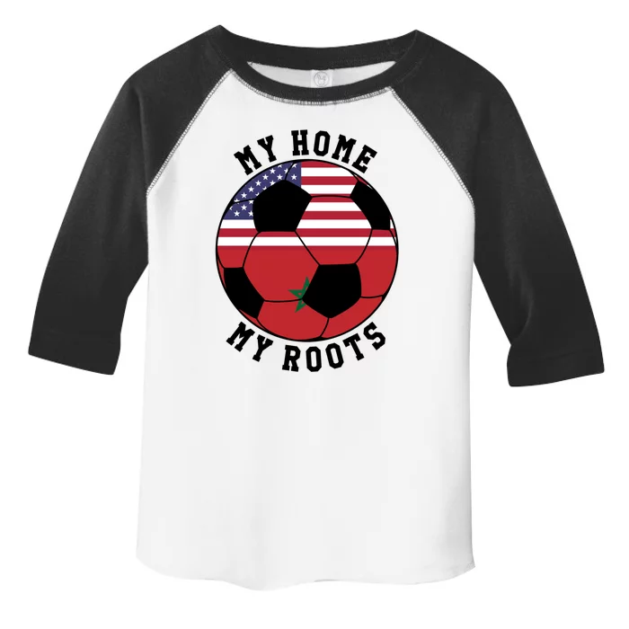 My Home My Roots Morocco Flag Soccer Gift Toddler Fine Jersey T-Shirt