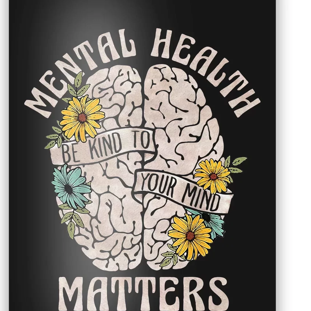 Mental Health Matters Be Kind To Your Mind Mental Awareness Poster