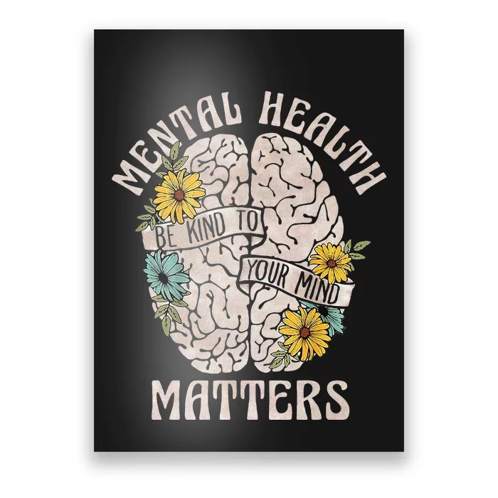 Mental Health Matters Be Kind To Your Mind Mental Awareness Poster