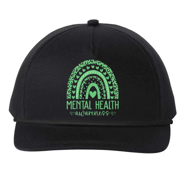 Mental Health Matters We Wear Green Mental Health Awareness Snapback Five-Panel Rope Hat