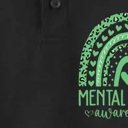 Mental Health Matters We Wear Green Mental Health Awareness Dry Zone Grid Performance Polo