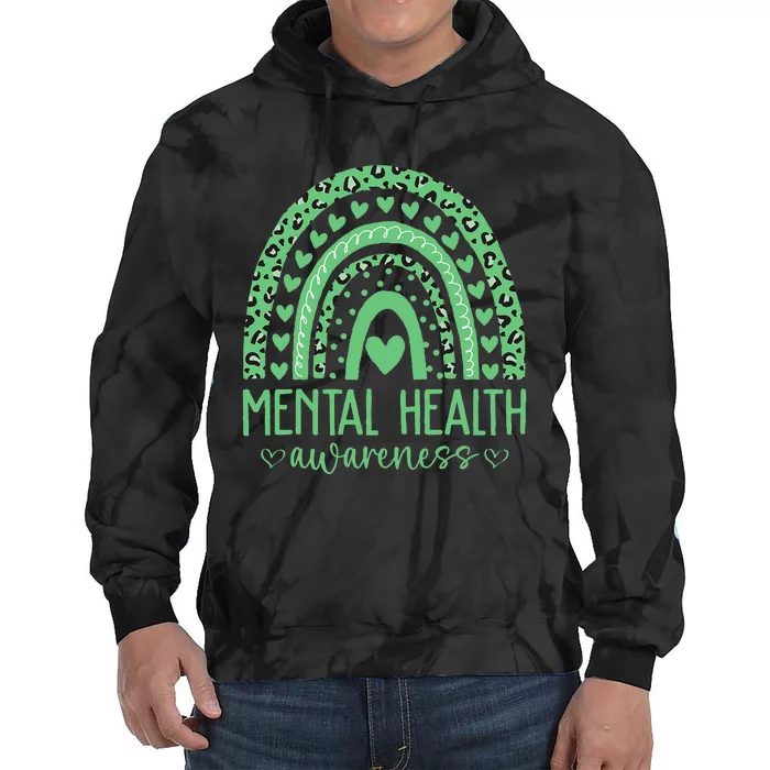 Mental Health Matters We Wear Green Mental Health Awareness Tie Dye Hoodie