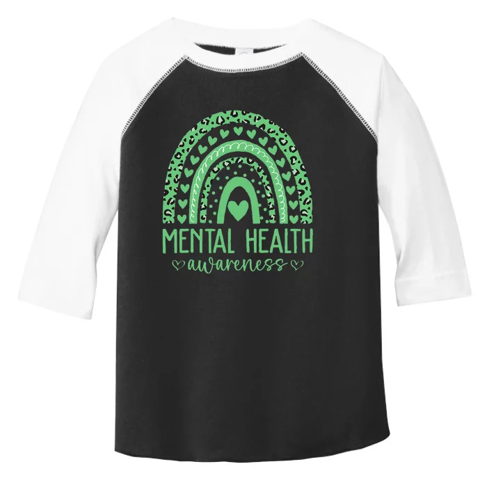 Mental Health Matters We Wear Green Mental Health Awareness Toddler Fine Jersey T-Shirt