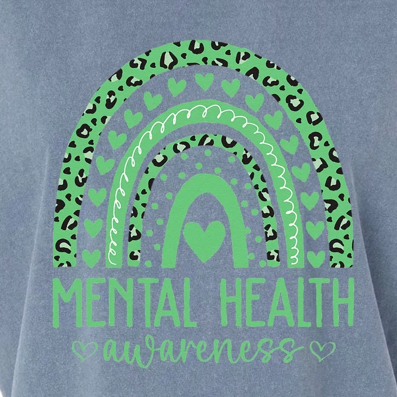 Mental Health Matters We Wear Green Mental Health Awareness Garment-Dyed Women's Muscle Tee