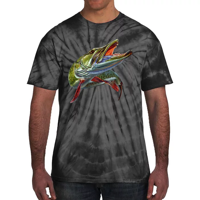 Muskie Hunter Musky Fisherman Lure Fly Fishing Novelty Gifts Tie-Dye T-Shirt