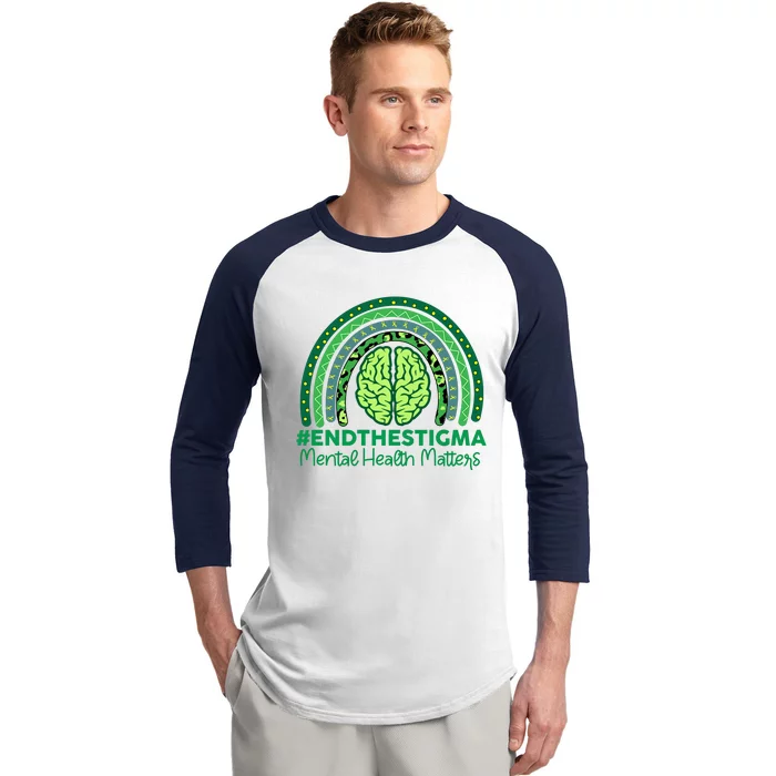 Mental Health Matters Rainbow Vintage Baseball Sleeve Shirt